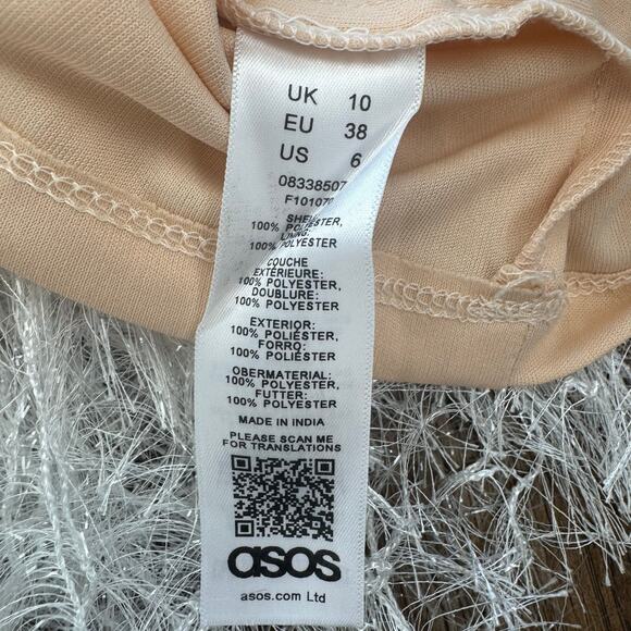 ASOS Beige Sequin Mini Dress - Picture 10 of 16